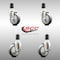 Service Caster 4 Inch 316SS Thermoplastic Rubber Swivel 1-1/2 Inch Stem Caster Brake SCC, 2PK SCC-SS316EX20S414-TPRB-2-TLB-2-112 - alternate 2